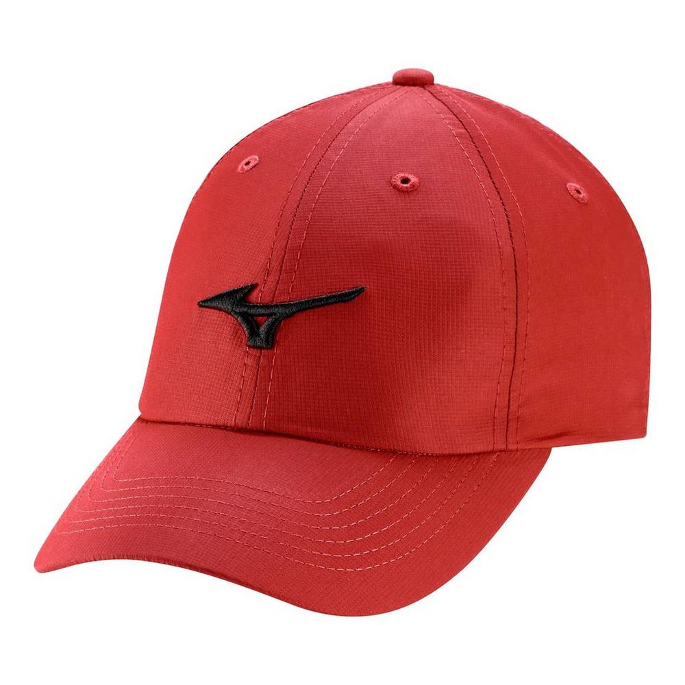 Mens Mizuno Tour Adjustable Lightweight Golf Hat Red/Black Philippines (YOILQE685)